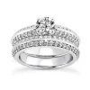 18K White Gold Diamond Engagement Ring Set 1.54ct -Fashion Accessories Shop 18k gold diamond engagement ring set 154ct p 34904 white 20220426