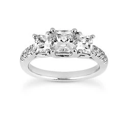 18K White Gold Diamond Engagement Ring Set 1.82ct -Fashion Accessories Shop 18k gold diamond engagement ring set 182ct p 30237 back white 20220426
