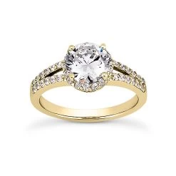Halo 18K White Gold Diamond Engagement Ring Setting 0.30ct -Fashion Accessories Shop 18k gold diamond engagement ring setting 030ct p 33941 yellow 20220420 20220426