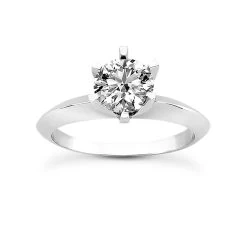 18K White Gold Diamond Engagement Ring Setting 3mm