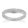 Thin 18K White Gold Diamond Engagement Wedding Ring 0.20ct