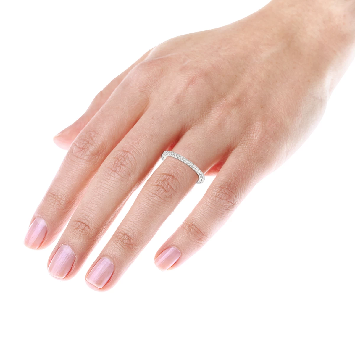 18K White Gold Diamond Eternity Band 0.37ct 6 18K White Gold Diamond Eternity Band 0.37ct - Image 4