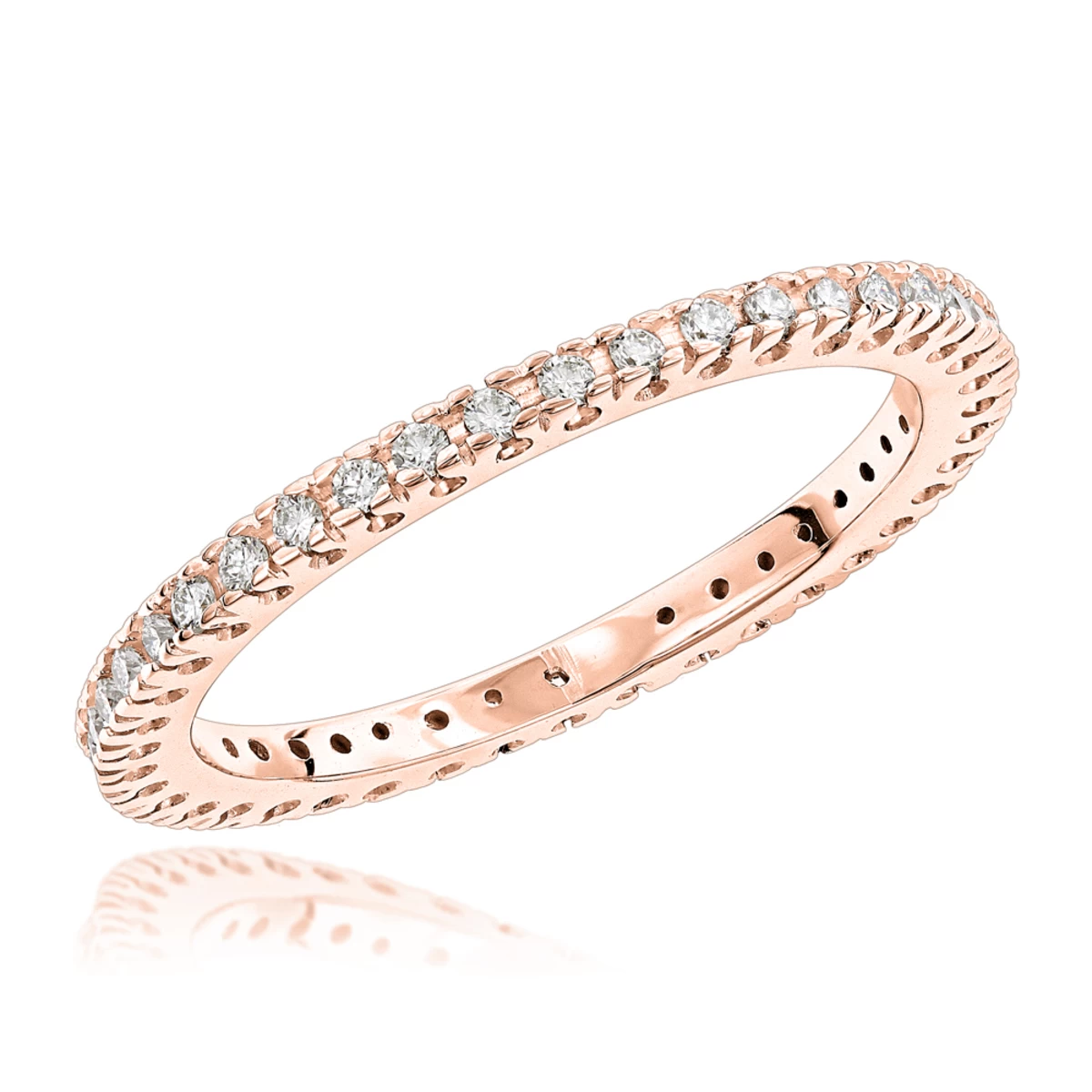 18K White Gold Diamond Eternity Band 0.37ct 5 18K White Gold Diamond Eternity Band 0.37ct - Image 3