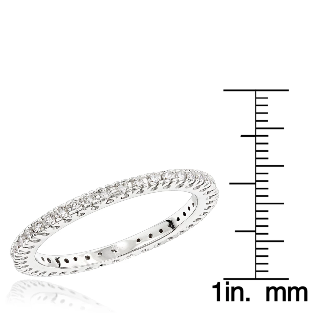 18K White Gold Diamond Eternity Band 0.37ct 7 18K White Gold Diamond Eternity Band 0.37ct - Image 5