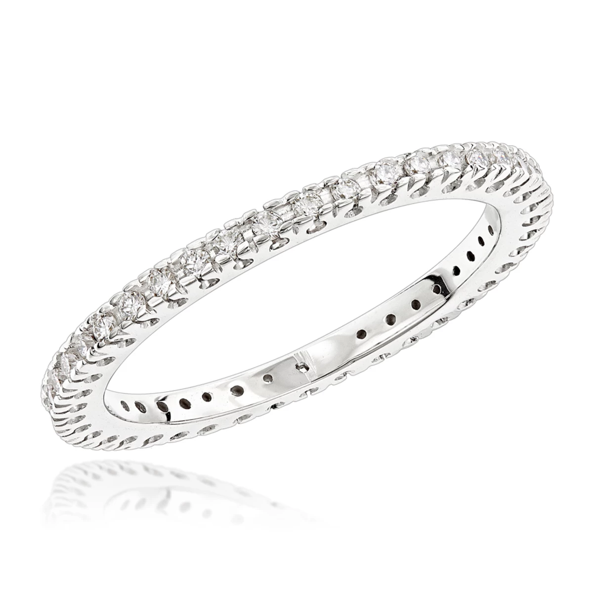 18K White Gold Diamond Eternity Band 0.37ct 3 18K White Gold Diamond Eternity Band 0.37ct