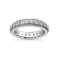 Thin 18K White Gold Diamond Eternity Band 0.38ct