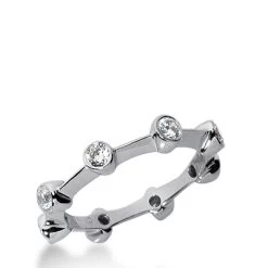 18K White Gold Diamond Eternity Band 0.80ct 4.2mm