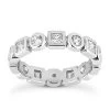 18K White Gold Diamond Eternity Band 1.12ct