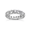 Thin 18K White Gold Diamond Eternity Band 1.35ct
