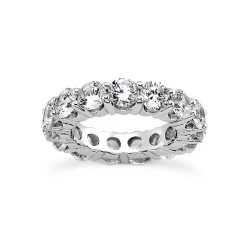 Thin 18K White Gold Diamond Eternity Band 1.35ct