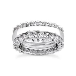 18K White Gold Diamond Eternity Band 1.86ct