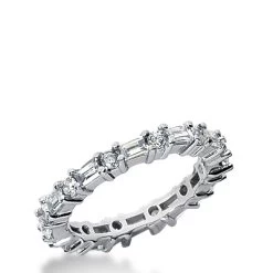 18K White Gold Diamond Eternity Band 1.90ct