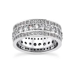 18K White Gold Diamond Eternity Band 2.01ct