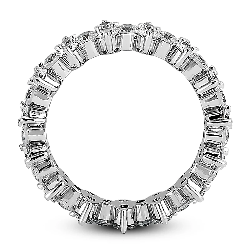 18K White Gold Diamond Eternity Band 2.25ct 6.3mm 11 18K White Gold Diamond Eternity Band 2.25ct 6.3mm - Image 9