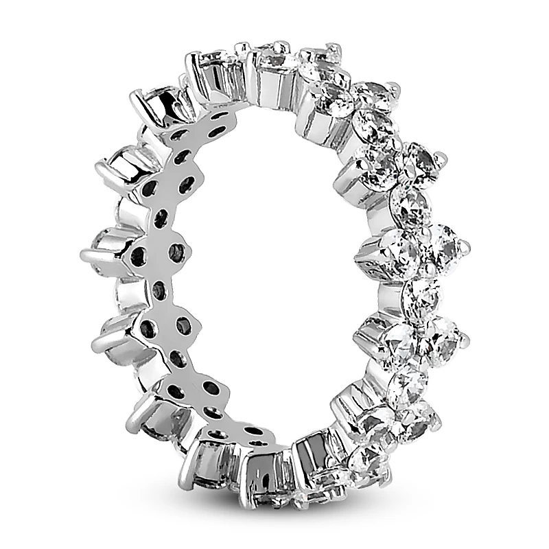 18K White Gold Diamond Eternity Band 2.25ct 6.3mm 6 18K White Gold Diamond Eternity Band 2.25ct 6.3mm - Image 4