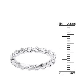 Thin 18K White Gold Diamond Eternity Band 2.40ct -Fashion Accessories Shop 18k gold diamond eternity band 240ct p 30324 rulerwh
