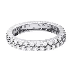 18K White Gold Diamond Eternity Band 2.60ct -Fashion Accessories Shop 18k gold diamond eternity band 260ct backwh
