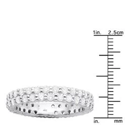 18K White Gold Diamond Eternity Band 2.60ct -Fashion Accessories Shop 18k gold diamond eternity band 260ct rulerwh