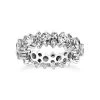 18K White Gold Diamond Eternity Band 4.40ct