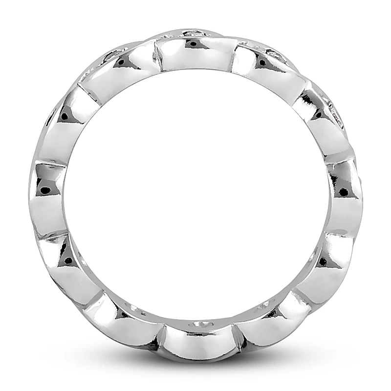 Designer Diamond Eternity Ring 0.24ct 18K White Gold 11 Designer Diamond Eternity Ring 0.24ct 18K White Gold - Image 9
