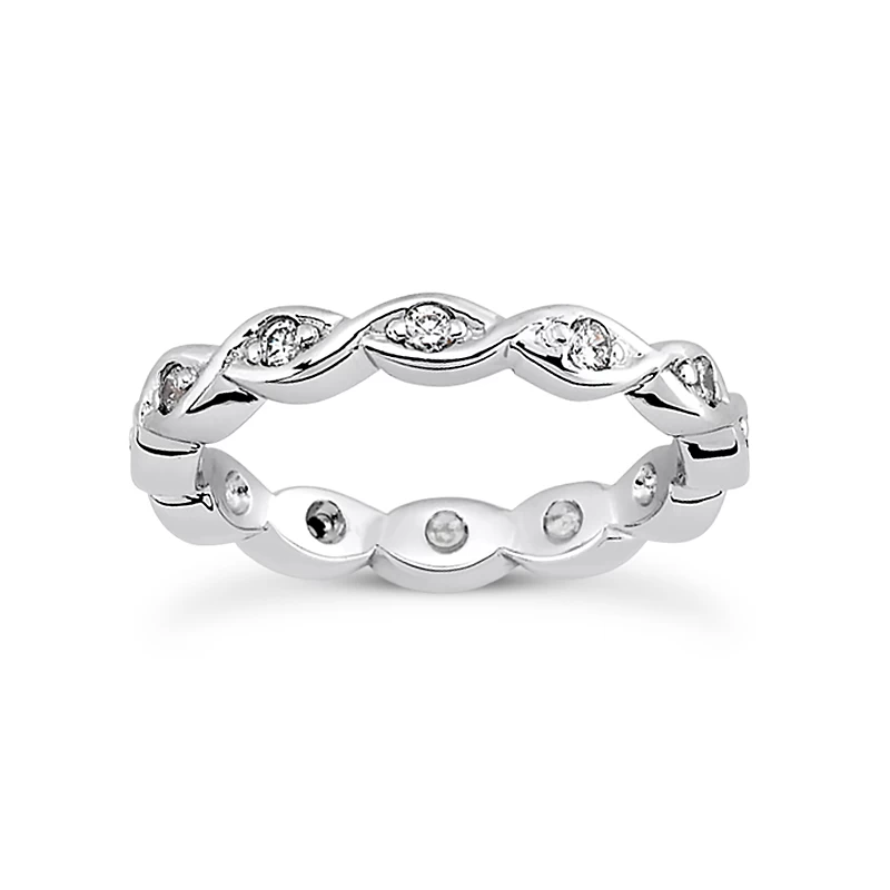 Designer Diamond Eternity Ring 0.24ct 18K White Gold 3 Designer Diamond Eternity Ring 0.24ct 18K White Gold