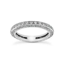 Thin 18K White Gold Diamond Eternity Ring 1.01ct