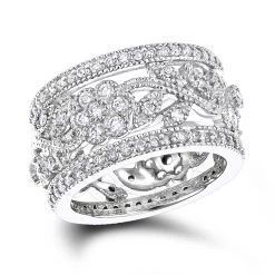 18K White Gold Diamond Eternity Ring 1.52ct