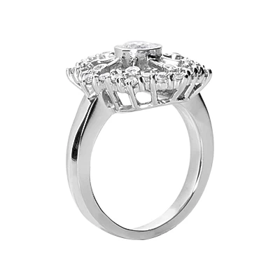 18K White Gold Diamond Right Hand Ring 0.93ct 5 18K White Gold Diamond Right Hand Ring 0.93ct - Image 3