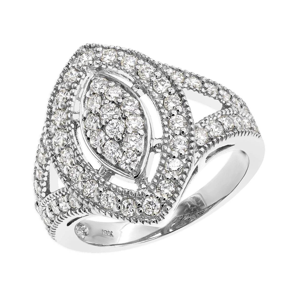 18K Yellow Gold Diamond Right Hand Ring For Women Tear Drop Shape 1.08ct 4 18K Yellow Gold Diamond Right Hand Ring For Women Tear Drop Shape 1.08ct - Image 2