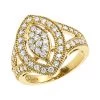 18K Yellow Gold Diamond Right Hand Ring For Women Tear Drop Shape 1.08ct -Fashion Accessories Shop 18k gold diamond right hand ring 108ct p 31415 ye