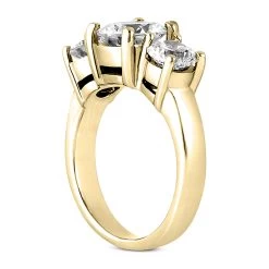 Thin 18K White Gold Diamond Three Stones Engagement Ring 0.35ct 2.25mm -Fashion Accessories Shop 18k gold diamond three stones engagement ring 035ct p 33332 back yellow 20220426