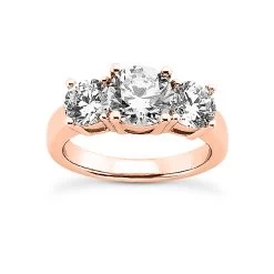 Thin 18K White Gold Diamond Three Stones Engagement Ring 0.35ct 2.25mm -Fashion Accessories Shop 18k gold diamond three stones engagement ring 035ct p 33332 rose 20220426