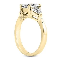Ultra Thin 18K White Gold Diamond Three Stones Engagement Ring 0.70ct -Fashion Accessories Shop 18k gold diamond three stones engagement ring 070ct p 33028 back yellow 20220426