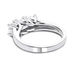 18K White Gold Diamond Three Stones Engagement Ring 1 Carat 11 18K White Gold Diamond Three Stones Engagement Ring 1 Carat -Fashion Accessories Shop 18k gold diamond three stones engagement ring 099ct p 33518 backwh