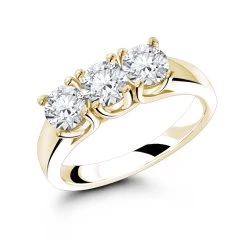 18K White Gold Diamond Three Stones Engagement Ring 1 Carat 9 18K White Gold Diamond Three Stones Engagement Ring 1 Carat -Fashion Accessories Shop 18k gold diamond three stones engagement ring 099ct p 33518 ye