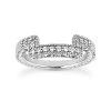 Thin 18K White Gold Diamond Wedding Band 0.22ct