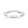 18K White Gold Wedding Band With A Curve For Heart Shape Engagement Ring 2.4mm 1 18K White Gold Wedding Band With A Curve For Heart Shape Engagement Ring 2.4mm -Fashion Accessories Shop 18k gold engagement band p 34186 white 20220426