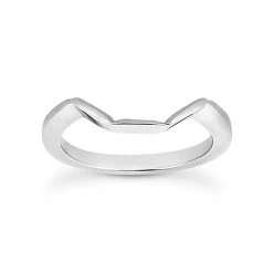 Thin 1.5mm 18K White Gold Engagement Wedding Band