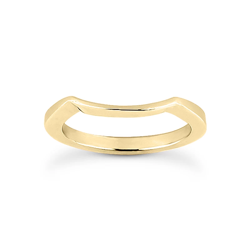 1mm Thin 18K White Gold Engagement Wedding Ring With A Curve 4 1mm Thin 18K White Gold Engagement Wedding Ring With A Curve - Image 2