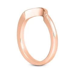 Thin Curved 18K White Gold Engagement Wedding Ring 1mm -Fashion Accessories Shop 18k gold engagement wedding ring p 30199 back rose 20220426