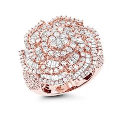 18K White Gold Statement Flower Diamond Engagement Ring LUCCELLO 3.25ct -Fashion Accessories Shop 18k gold flower diamond engagement ring luccello 35ct statement jewelry 8