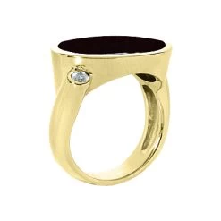 18K White Gold Ladies Black Onyx Ring 0.10ct -Fashion Accessories Shop 18k gold ladies black onyx ring 010ct p 32906 back yellow 20220426
