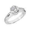 18K White Gold Ladies Diamond Ring 1.35ct 4.6mm