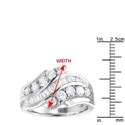 18K White Gold Ladies G/VS Diamond Right Hand Ring 2.25ct -Fashion Accessories Shop 18k gold ladies diamond ring 168ct p 32626 rulerwh