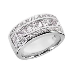 18K White Gold Ladies Diamond Ring 2.07ct