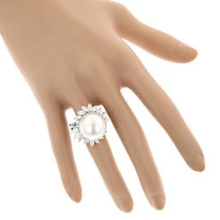 18K White Gold Ladies Pearl & Marquise Diamond Ring For Women 2.92ct 7 18K White Gold Ladies Pearl & Marquise Diamond Ring For Women 2.92ct -Fashion Accessories Shop 18k gold ladies pearl marquise diamond ring 292ct p 5781bod