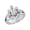 18K White Gold Right Hand Diamond Ladies Ring 0.69ct