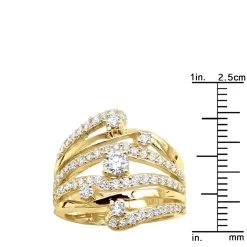 18K Yellow Gold Right Hand Ladies Diamond Ring 1.18ct -Fashion Accessories Shop 18k gold right hand ladies diamond ring 118ct p 31523 rulerye
