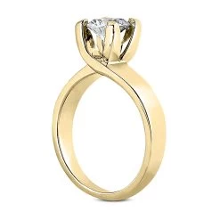 18K White Gold Round Diamond Engagement Ring 0.75ct 4.45mm 12 18K White Gold Round Diamond Engagement Ring 0.75ct 4.45mm -Fashion Accessories Shop 18k gold round diamond engagement ring 075ct p 34068 back yellow 20220426
