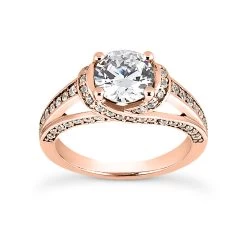 18K White Gold Round Diamond Engagement Ring 1.16ct -Fashion Accessories Shop 18k gold round diamond engagement ring 116ct p 34614 rose 20220426